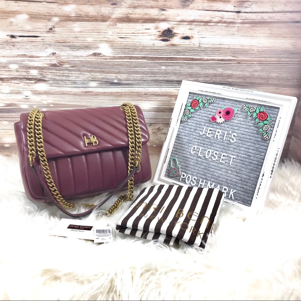Henri Bendel 712 Convertible Shoulder Bag Oxblood